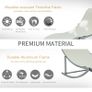 Set of 2 S-shaped Foldable Lounge Chair Sun Lounger Reclining Outdoor Chair for Patio Beach Garden, Beige Image 2