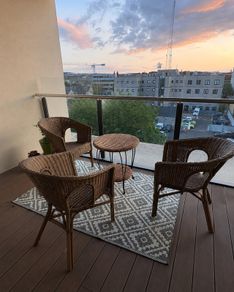 Rattan Garden Set - 4x chairs and table