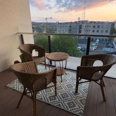 Rattan Garden Set - 4x chairs and table