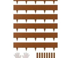 Weather-Resistant Steel Landscape Edging 6 Packs 40 x 8in for Yard Garden