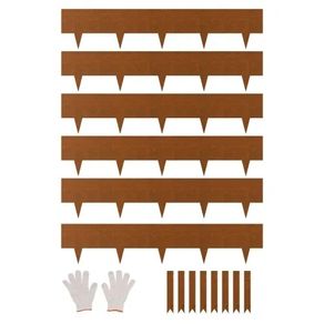 Weather-Resistant Steel Landscape Edging 6 Packs 40 x 8in for Yard Garden