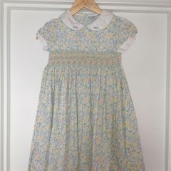 Little Larks smocked dress, age 8. Matching hairband included.