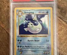 1999 Pokemon Game 25 Dewgong 1st Edition Shadowless PSA 8