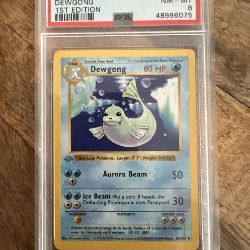 1999 Pokemon Game 25 Dewgong 1st Edition Shadowless PSA 8