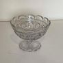 Vintage Pressed Glass Serving Set | Pedestal Bowl & Serving Tray Image 2