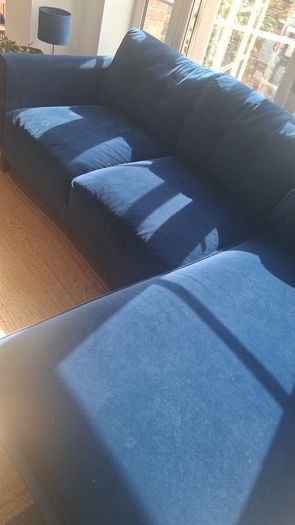 Sofa L shaped navy