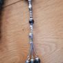 Semi-precious Black Onyx Agate Prayer Beads with Silver Accents x33 Image 2