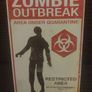 Halloween decoration zombie outbreak/Quarantine metal signs Image 3