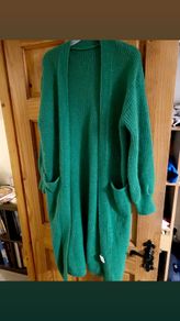 Long green cardigan