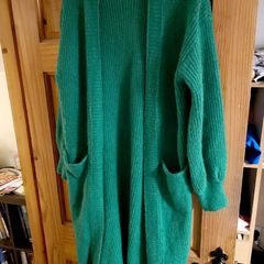 Long green cardigan