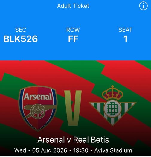 Arsenal v Real Betis