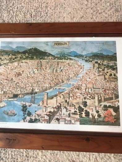 Florence , Italy -  Print Of The Medieval City
