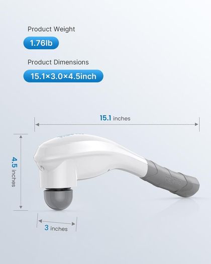 Hand Held Deep Tissue Massager for Muscles, Back, Foot, Neck, Shoulder, Leg, Calf Pain Relief-2600mAh Large Capacity Battery Cordless Electric Percussion Full Body Massage with Portable Design