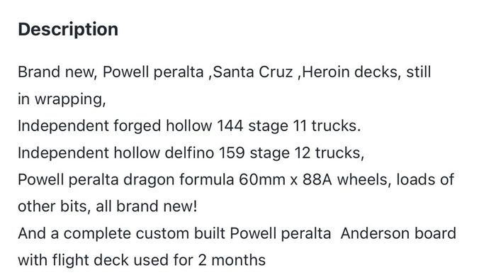 Pro skateboards and new parts