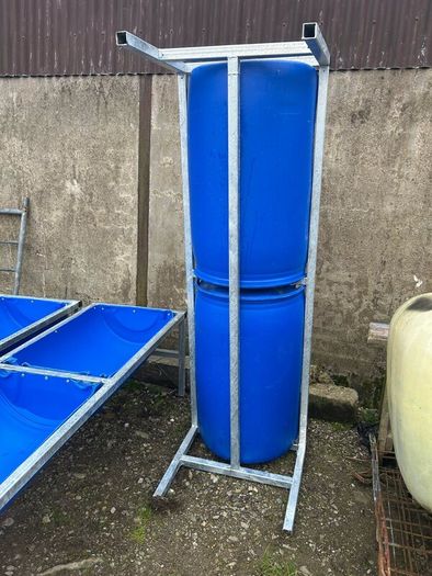 Galvanised cattle troughs