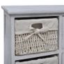 Wooden Cabinet 3 Left Weaving Baskets White Image 4