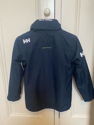 Boys Helly Hansen Crrew Navy Jacket with detachable Hood - Age 12 Years