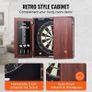 Dartboard and Cabinet Set, Ready-to-Play Bundle Official Size Dartboard Cabinet, Steel Tip Dart Hideaway Cabinet, Features LED Light Image 4