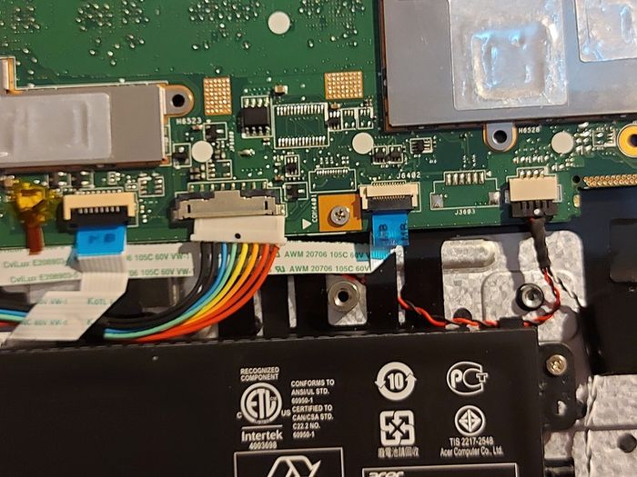 Acer Aspire R14, in excellent cosmetic condition, for parts or repair, No SSD or RAM, everything else is good