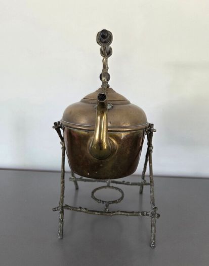 Brass Kettle on Stand