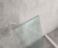 One piece of tempered glass dimensions 60 34 cm