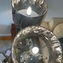 Two Bedside Lamps - chrome stands with black chiffon pleated shades with crystals. Still in wrapping, never used. Image 8