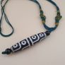 Rare 12-Eyed Tibetan Dzi Bead Pendant Necklace Himalayan Agate Amulet Image 8