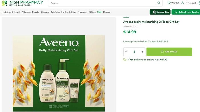 Aveeno body set