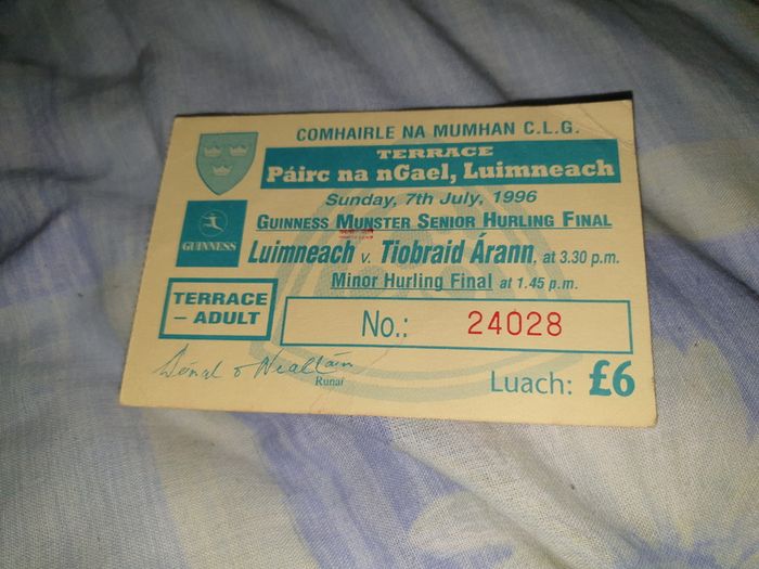 Free Post Included Various Gaa Munster Hurling Match Ticket Stubs