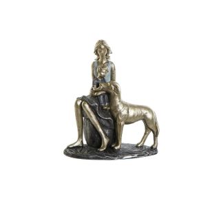 Lady with Son and Dog Decorative Figure ornament