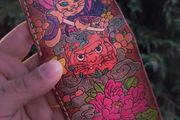 Leather cat wallet
