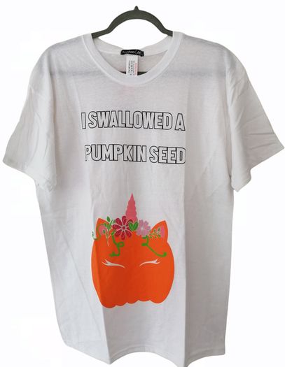 Funny halloween pumpkin maternity white t-shirt top
