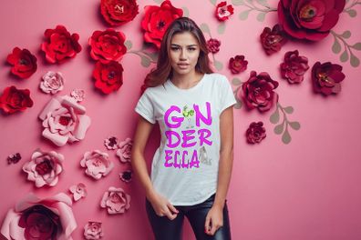 Ginderella Women T-Shirt funny t-shirt tee top shirt for ladies