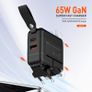 Ldnio 65w Gan 2 Port Travel Charger Image 4