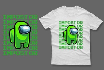Lime green impostor among us t-shirt impostor t-shirt