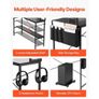 L-Shaped Computer Desk, 1.7m Reversible Corner Gaming Desk with Monitor Stand & Movable CPU Stand, Modern Stylish PC Table Sturdy Work Workstation Image 2