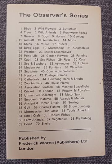 The Observer's Book of Pottery & Porcelain/ 1977