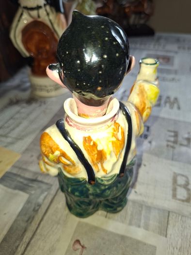 Vintage 1950s Six-Eyed Drunk Man Ceramic Decanter Produced in Japan, postage available or collection