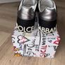 Dolce And Gabbana Men's Logo Portofino Leather Low-top Trainers Image 3