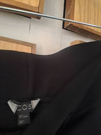 COS black extra wide leg trousers