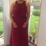 Beautiful burgundy long debs dress or bridesmaids dress. Image 2