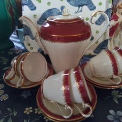 Aynsley Coffee Cups& Saucers + Coffeepot