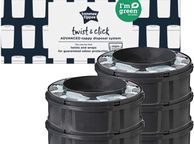 main image for ad Twist and Click Advanced Nappy Bin Refill Cassettes, Sustainably Sourced Antibacterial GREENFILM, Pack of 6