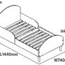 House Toys Kids White Toddler Bed Image 2