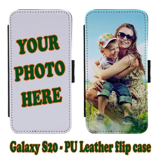 Personalised Galaxy S20 - PU Leather Flip Case with your photo or image