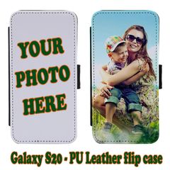 Personalised Galaxy S20 - PU Leather Flip Case with your photo or image