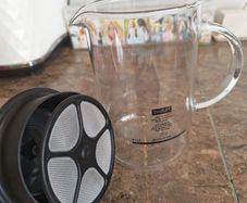 Egg boiler + glass french press coffee pot/milk frother