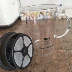 Egg boiler + glass french press coffee pot/milk frother