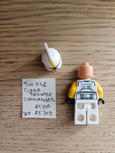 lego sw1146 clone trooper commander, set 75340, 75309