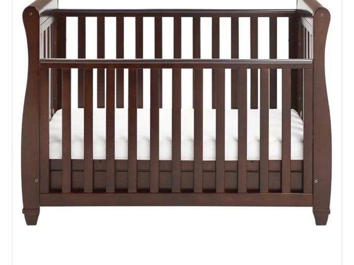 Babymore Eva Sleigh Dropside Cotbed with Drawer